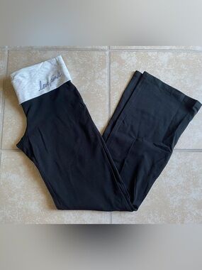 Victoria secret PINK NWT black foldover bootcut yoga pants